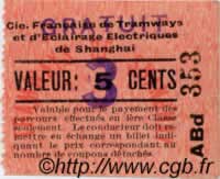 3 Cents surchargé sur 5 Cents INDOCINA FRANCESE Shanghaï 1939 P. - FDC