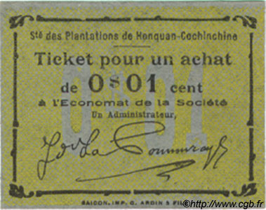 1 Cent FRANZÖSISCHE-INDOCHINA  1920  ST