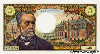 5 Francs PASTEUR FRANCE  1966 F.61.04 NEUF