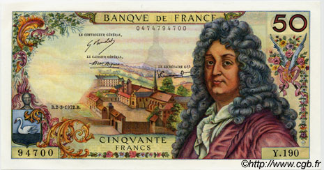 50 Francs RACINE FRANKREICH  1972 F.64.20 ST