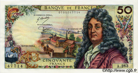 50 Francs RACINE FRANKREICH  1975 F.64.31 ST