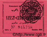 25 Centimes MARUECOS  1919 P.04a FDC
