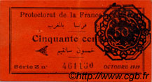 50 Centimes MOROCCO  1919 P.05c XF