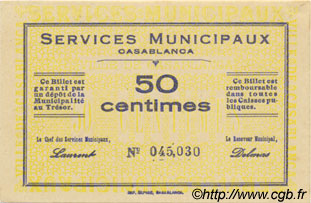 50 Centimes MARUECOS Casablanca 1919 P.- FDC
