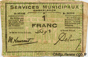 1 Franc MAROC Casablanca 1919 P.- TB