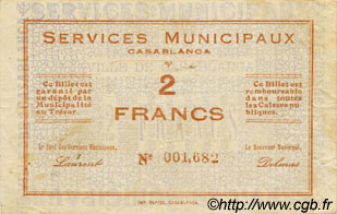 2 Francs MOROCCO Casablanca 1919 P.- VF