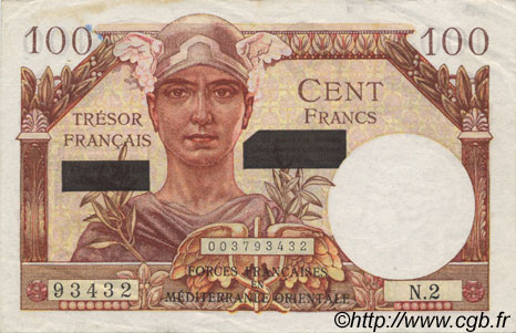 100 Francs SUEZ FRANKREICH  1956 VF.42.01 fVZ