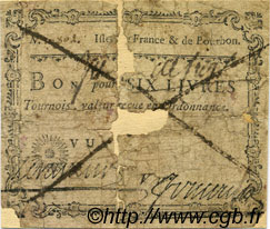 6 Livres Tournois Foucault ISLES OF FRANCE AND BOURBON  1778 P.01var P