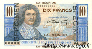 10 Francs Colbert REUNION INSEL  1946 P.42s fST+