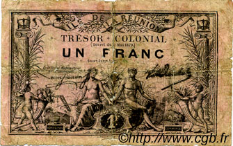 1 Franc REUNION INSEL  1879 K.457 SGE