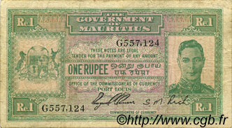 1 Rupee ISOLE MAURIZIE  1940 P.26 MB