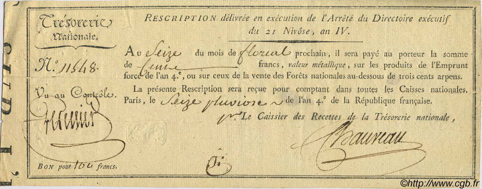 5 Francs FRANCE  1796 Laf.192 XF
