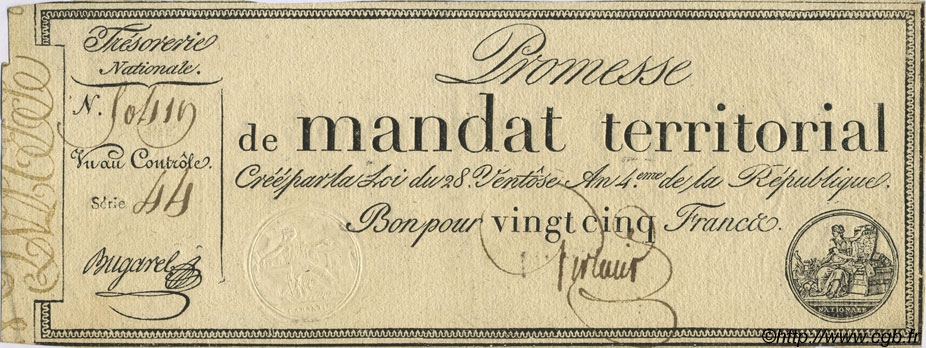 25 Francs FRANCIA  1796 Laf.200 AU