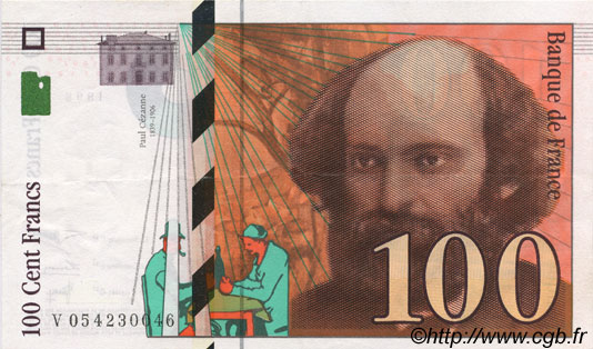 100 Francs CÉZANNE FRANCIA  1998 F.74.02 EBC a SC