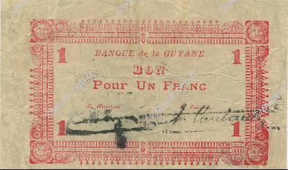 1 Franc FRENCH GUIANA  1942 P.11 fVZ