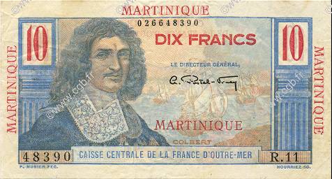 10 Francs Colbert MARTINIQUE  1946 P.28 XF