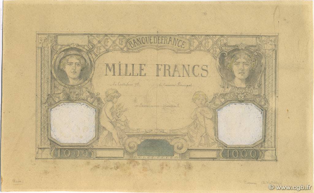 1000 Francs CÉRÈS ET MERCURE FRANCIA  1918 F.37.00 SC