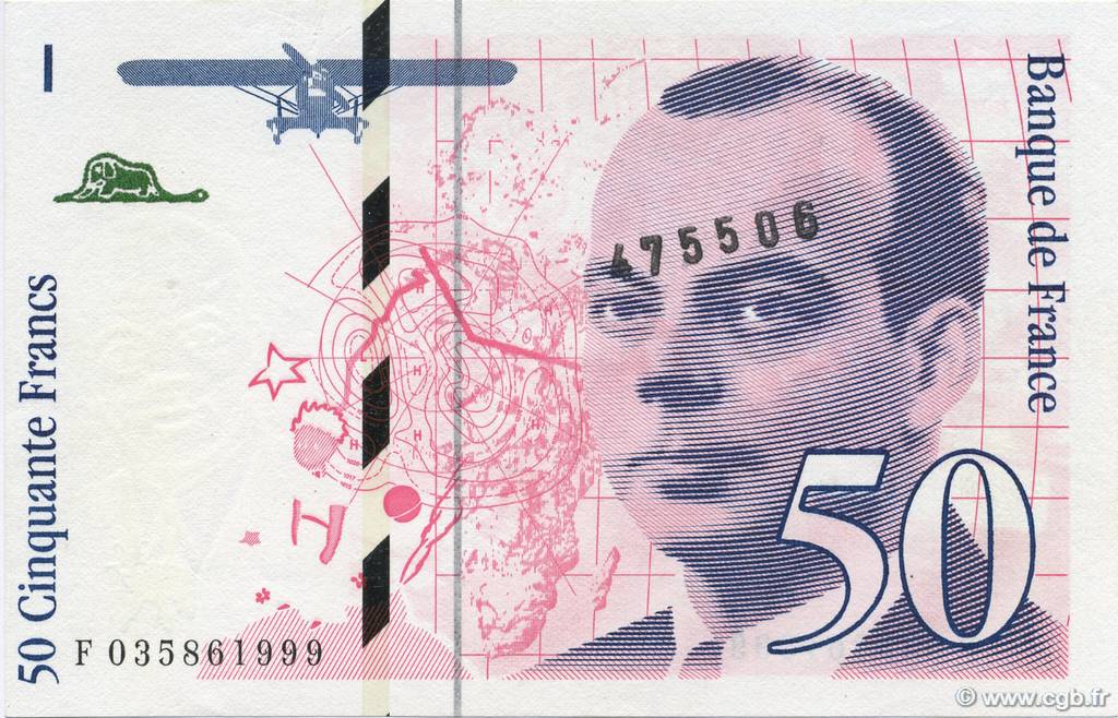50 Francs SAINT-EXUPÉRY modifié Sans couleurs FRANCE  1997 F.73f5.03 UNC-
