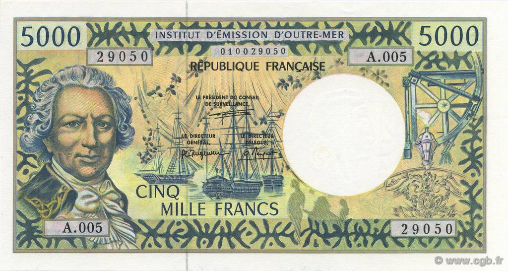 5000 Francs FRENCH PACIFIC TERRITORIES  1996 P.03 ST