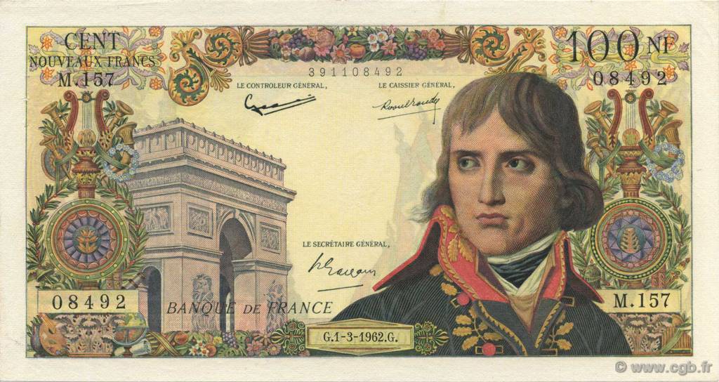 100 Nouveaux Francs BONAPARTE FRANCIA  1962 F.59.14 EBC+