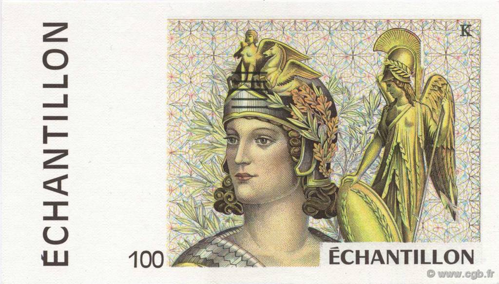 100 Francs FRANCE regionalism and various  1990  UNC
