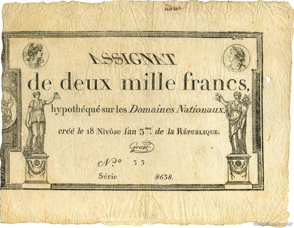 2000 Francs FRANCIA  1795 Laf.176 BB