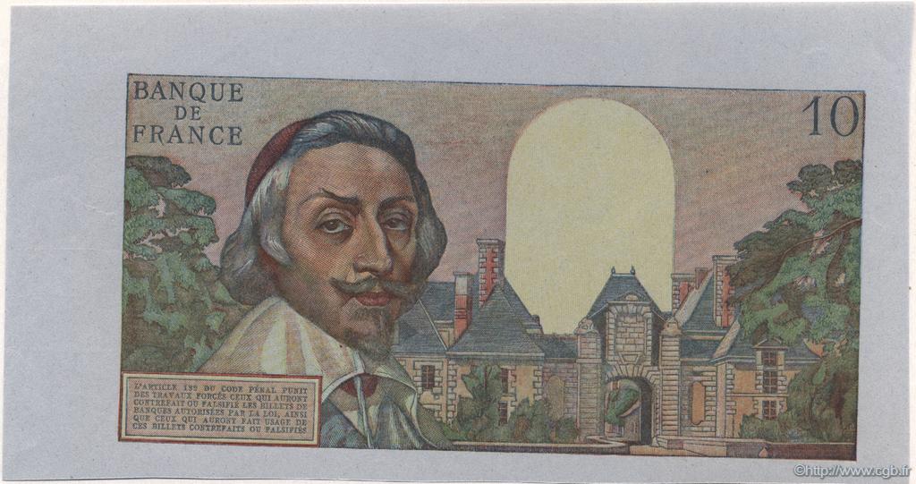 10 Nouveaux Francs RICHELIEU FRANCE  1959 F.57.00Ec UNC
