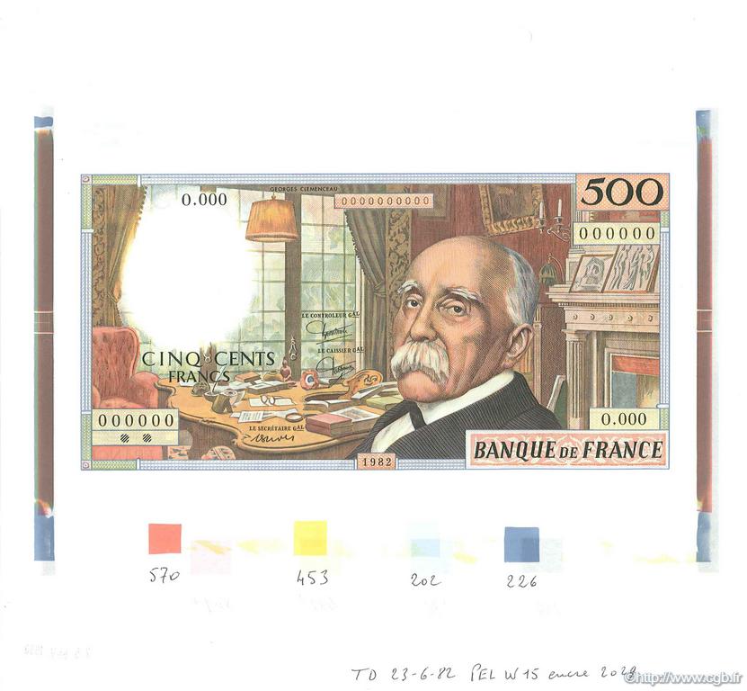 500 Francs CLEMENCEAU FRANKREICH  1982 NE.1956.00 ST