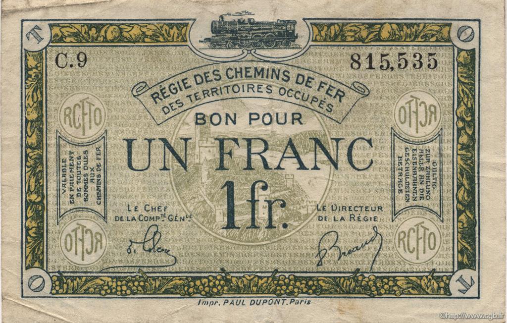 1 Franc FRANCE Regionalismus und verschiedenen  1923 JP.135.05 SS