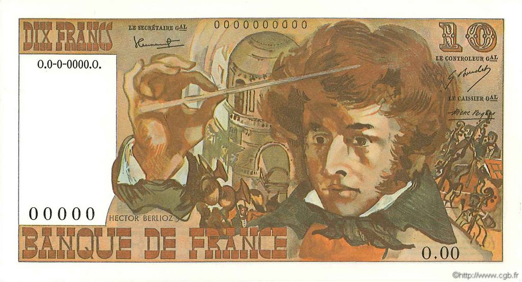 10 Francs BERLIOZ FRANCIA  1972 F.63.01S SC+