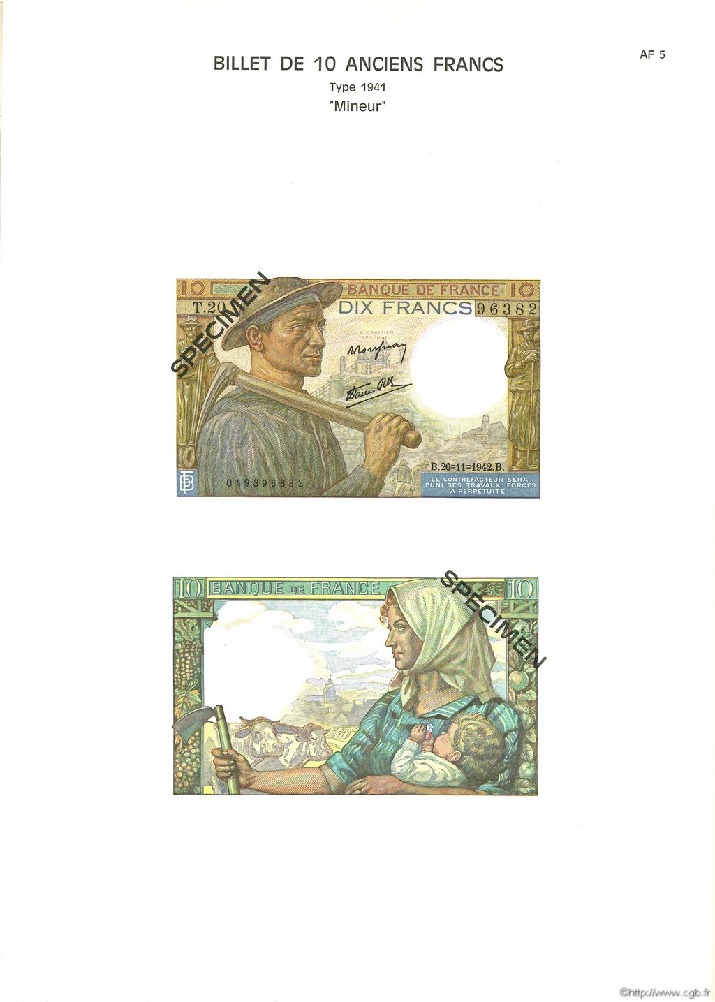 10 Francs MINEUR FRANKREICH  1975 F.08pl ST