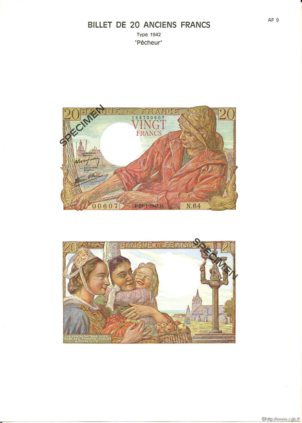 20 Francs PÊCHEUR FRANCE  1975 F.13pl UNC