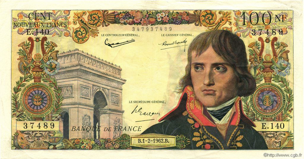 100 Nouveaux Francs BONAPARTE FRANCIA  1962 F.59.13 EBC