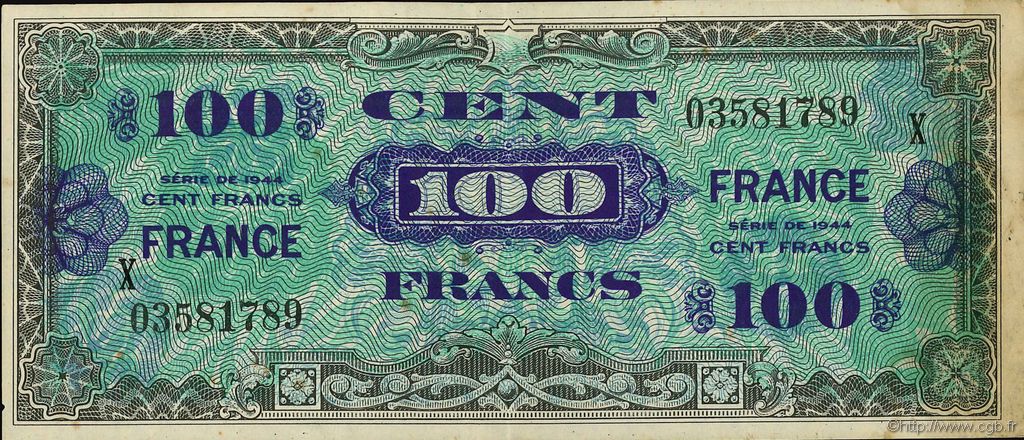 100 Francs FRANCE FRANCIA  1945 VF.25.11 MBC+