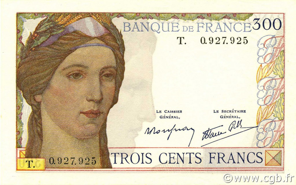 300 Francs FRANCE  1939 F.29.03 pr.NEUF