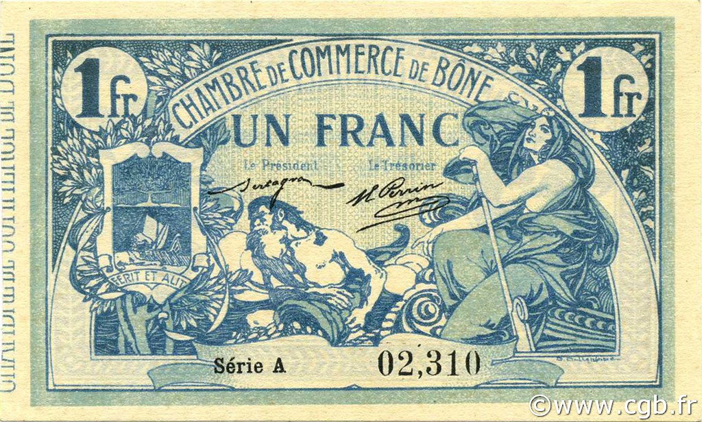 1 Franc ALGERIEN Bône 1915 JP.138.03 fST+