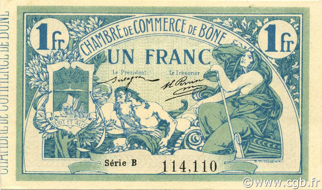 1 Franc ALGERIA Bône 1915 JP.138.03 UNC-