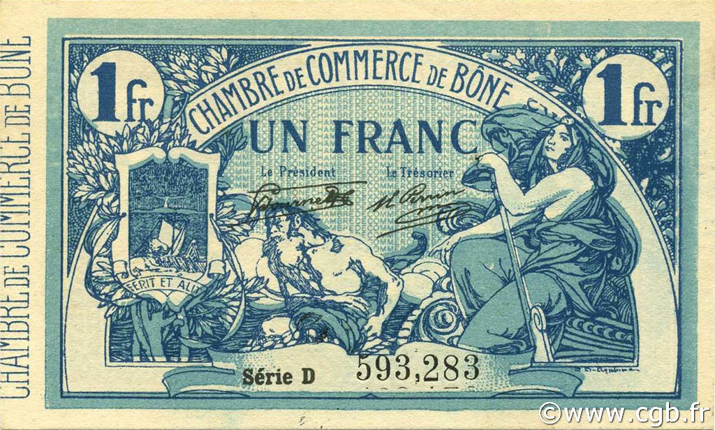 1 Franc ALGERIA Bône 1920 JP.138.13 FDC