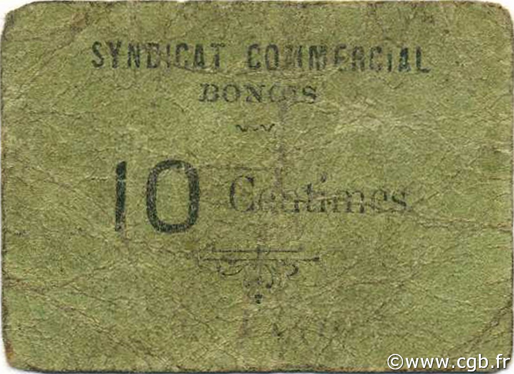 10 Centimes ALGERIEN Bône 1916 JPCV.08 fS