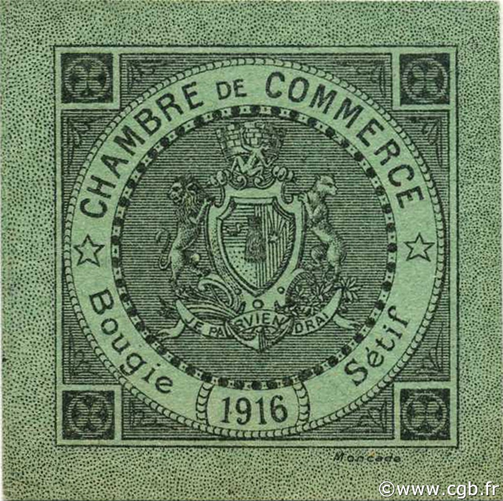 10 Centimes ALGERIA Bougie - Sétif 1916  UNC
