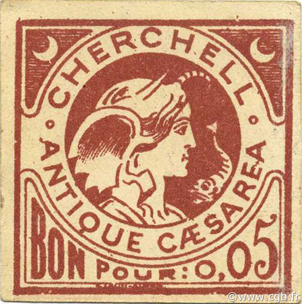 5 Centimes ALGERIEN Cherchell 1916 JPCV.01 VZ