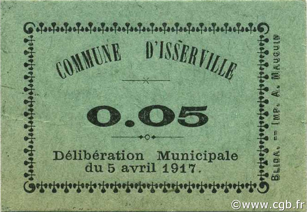 5 Centimes ALGERIA Isserville 1917 JPCV.01 UNC-