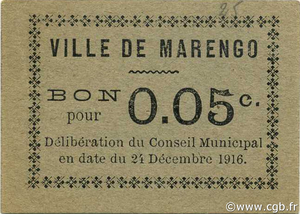 5 Centimes ARGELIA Marengo 1916 JPCV.02 SC+