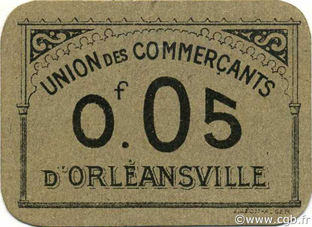 5 Centimes ALGERIEN Orleansville 1916 JPCV.10 fST