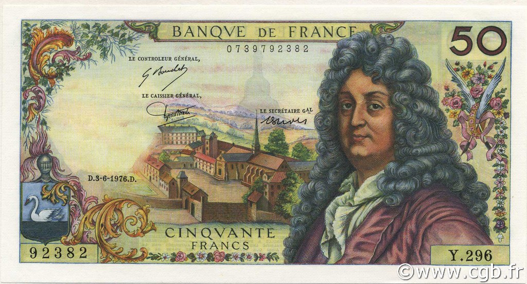 50 Francs RACINE FRANCE  1976 F.64.33 pr.NEUF