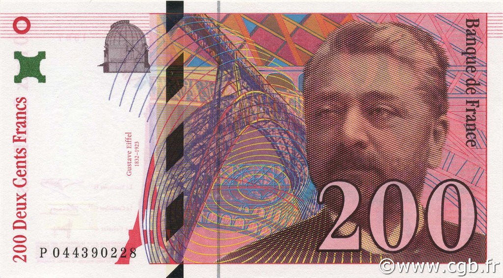 200 Francs EIFFEL FRANCIA  1997 F.75.04a FDC