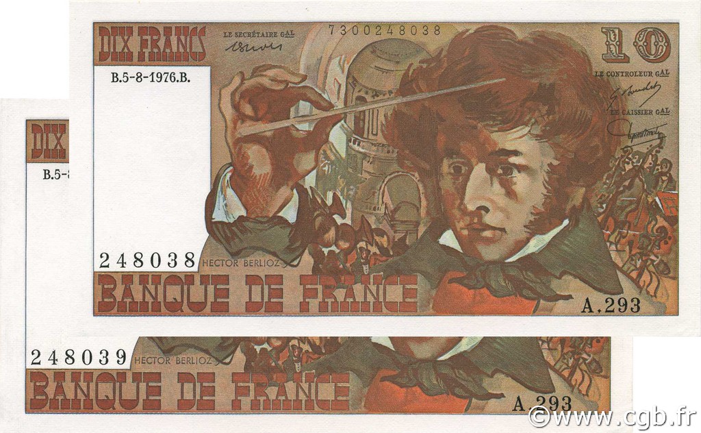 10 Francs BERLIOZ FRANKREICH  1976 F.63.20 ST