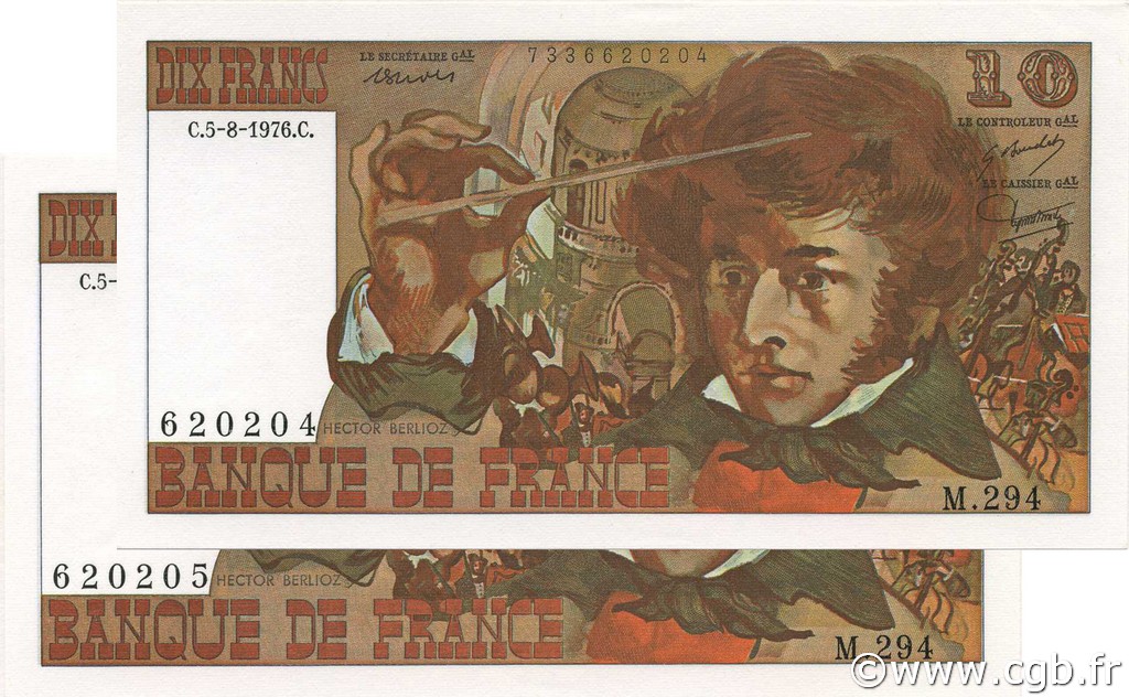 10 Francs BERLIOZ FRANCIA  1976 F.63.20 FDC