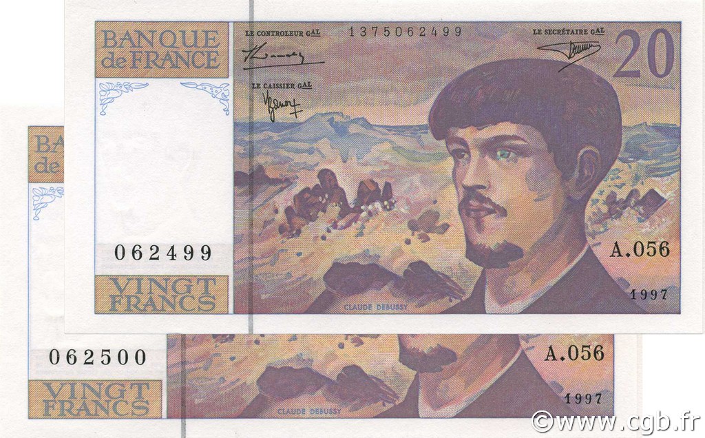 20 Francs DEBUSSY Modifié FRANCE  1997 F.66ter.02A56 NEUF