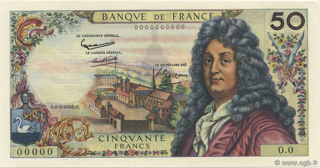 50 Francs RACINE FRANKREICH  1962 F.64.00Ed1 fST+
